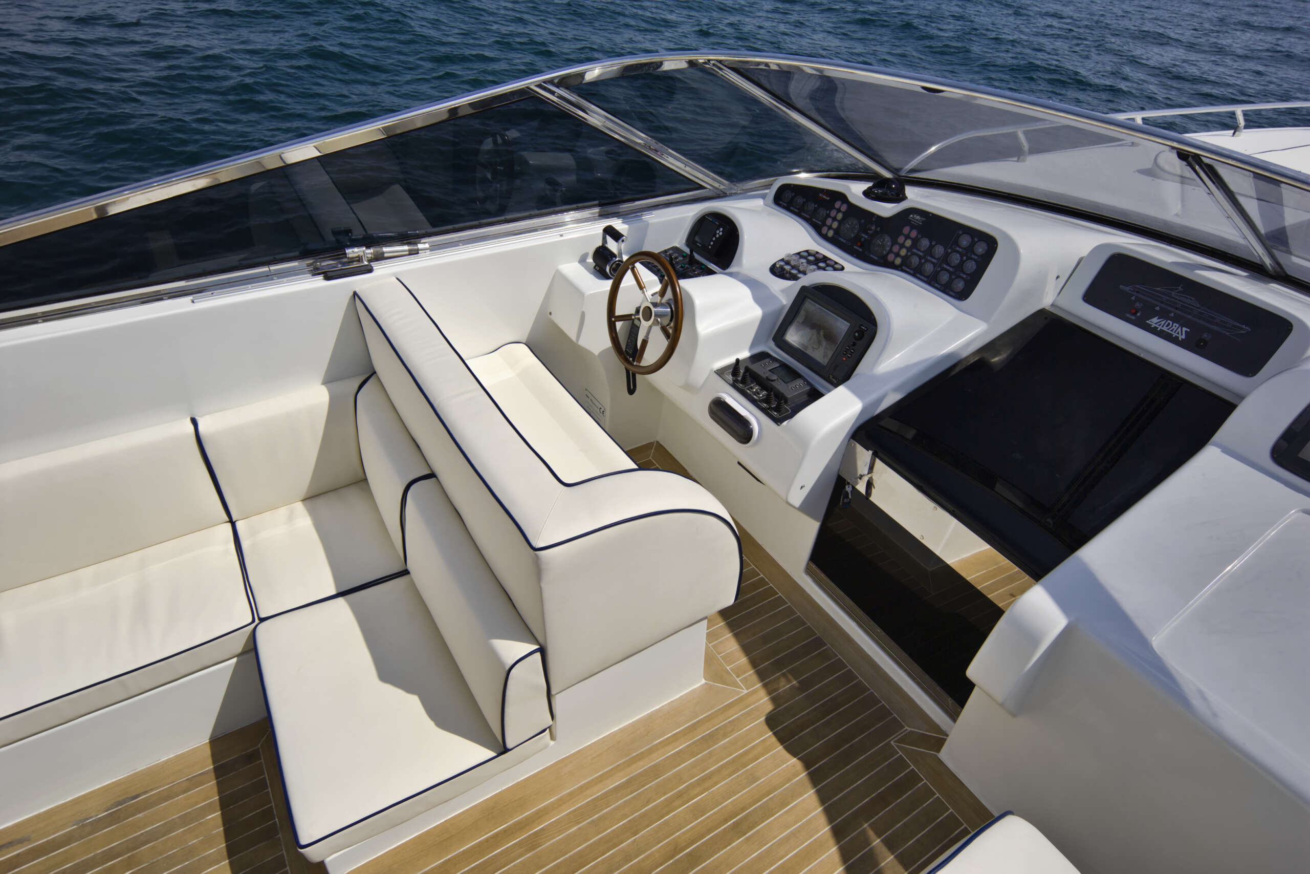 italy tuscany viareggio tecnomar madras 20 luxury yacht 20 meters driving consolle